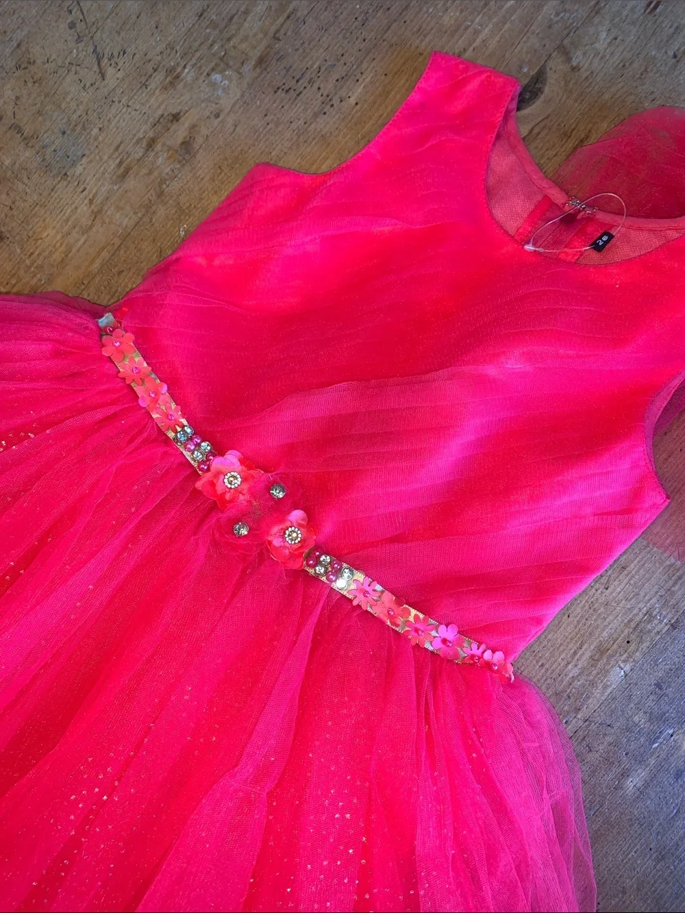 Sparkle Hot Pink Tulle Party Dress for Kids